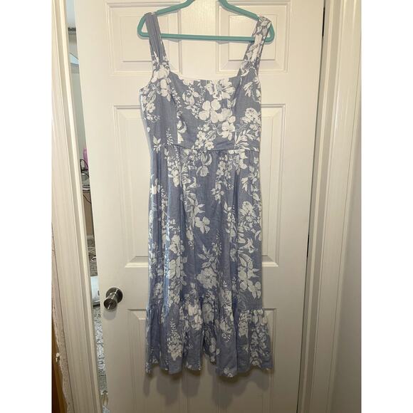 Reformation Bucatini Linen Midi Dress Size 10 NWT - Picture 2 of 11